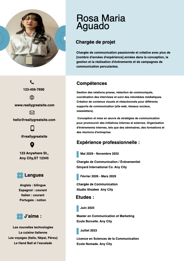 cv professionnel simple original bleu et beige.001